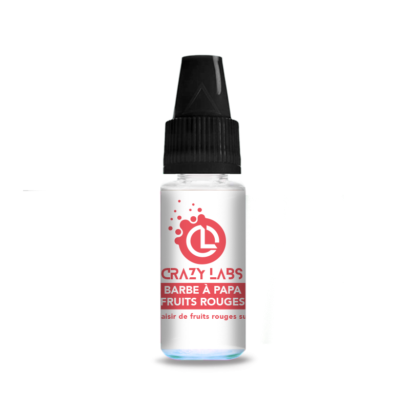 CRAZY LABS sel Barbe à Papa Fruits Rouges 10ml (10mg sels)