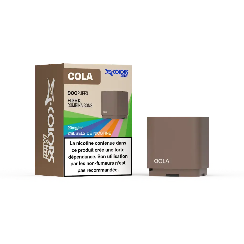 [zcolors cola 20 full vap] Z LAB Cartouches Z Colors Mini Cola 2ml (20mg sels)