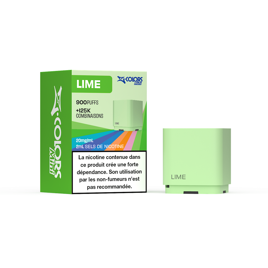[zcolors lime 20 full vap] Z LAB Cartouches Z Colors Mini Lime 2ml (20mg sels)