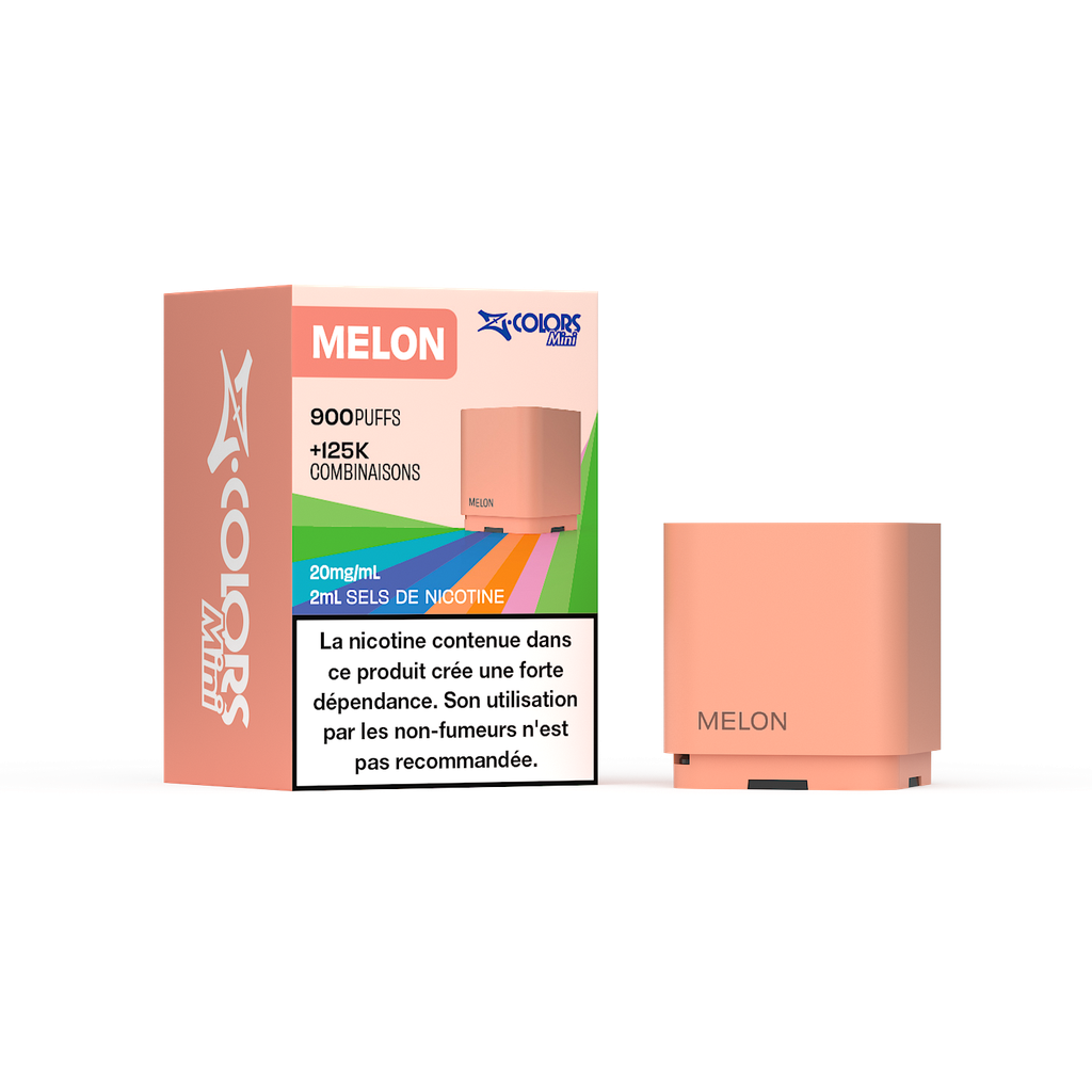 [zcolors melon 20 full vap] Z LAB Cartouches Z Colors Mini Melon 2ml (20mg sels)