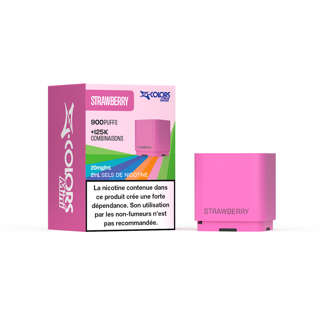 [zcolors strawberry 20 full vap] Z LAB Cartouches Z Colors Mini Strawberry 2ml (20mg sels)