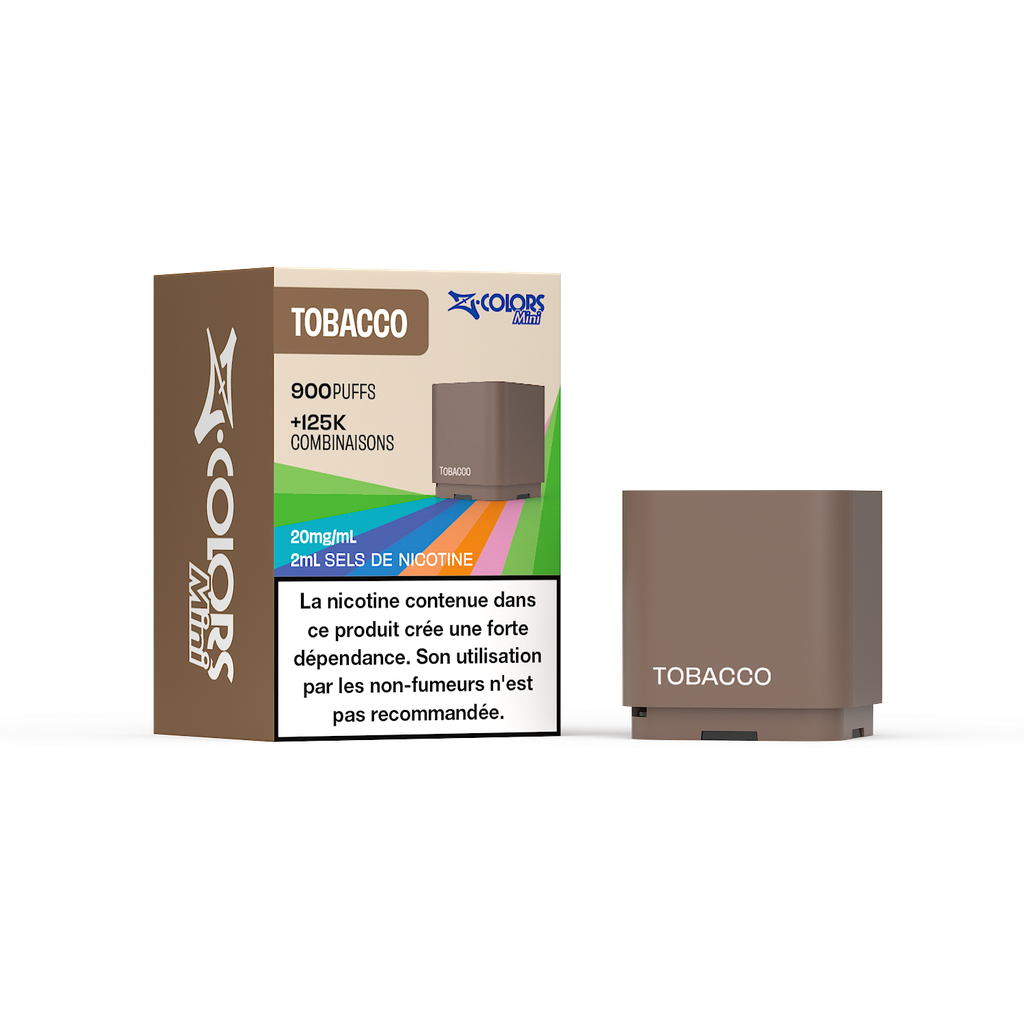 [zcolors tobacco 20 full vap] Z LAB Cartouches Z Colors Mini Tobacco 2ml (20mg sels)