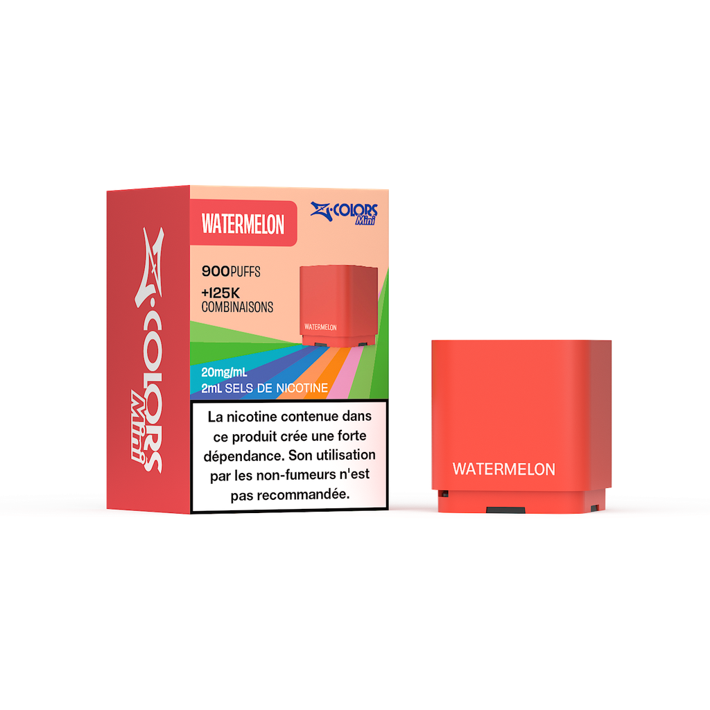 [zcolors watermelon 20 full vap] Z LAB Cartouches Z Colors Mini Watermelon 2 ml (20mg sels)